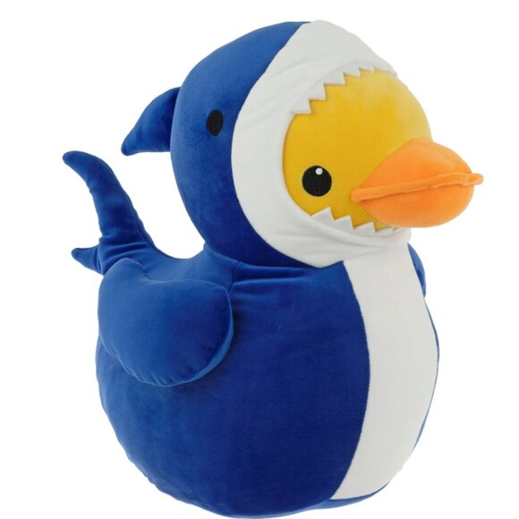 Peluche Squalo Anatra Sharky Quackers™ Plush – 8 🦈 Sharky Quackers™ Plush – 8” Duck in Shark Costume | Soft & Silly Animal Mash